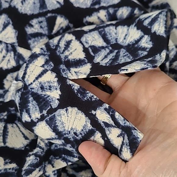 Talbots Navy blue & white 3/4 length sleeve jacket size 6 - Picture 6 of 9